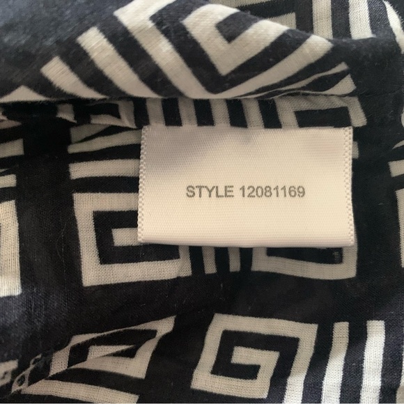 Tory Burch Boxy Button Down Shirt Multicolored Collar Cuffed Sleeve Long Sleeve - Picture 5 of 7